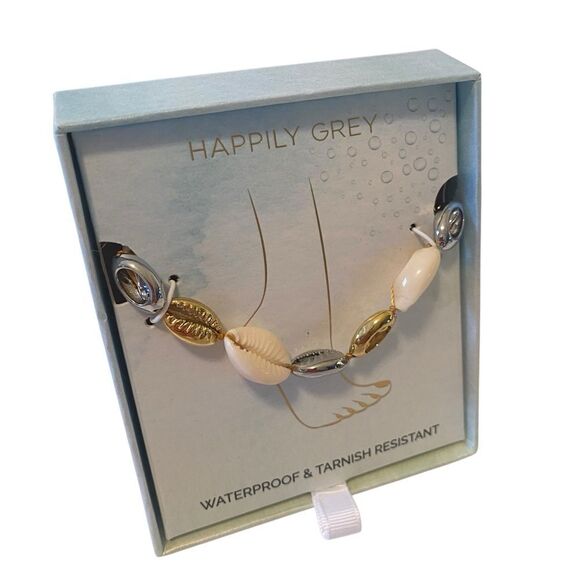 Two-Tone & Creme Shelled Anklet/Bracelet. So pretty! - Picture 2 of 6